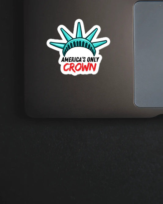No Kings Protest Sticker | Feminist Patriotic Decal | Statue of Liberty Crown | Anti-Fascist Political Art